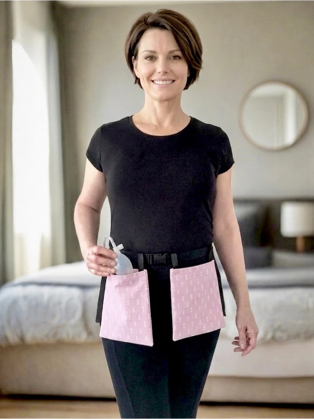 Pink Pocket Drain Belt for Mastectomy